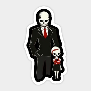 Father's Day elegant skull Sticker